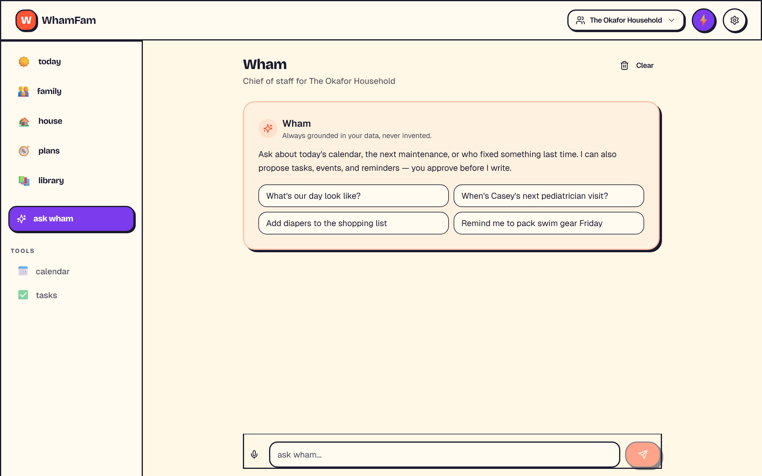Wham — ask anything